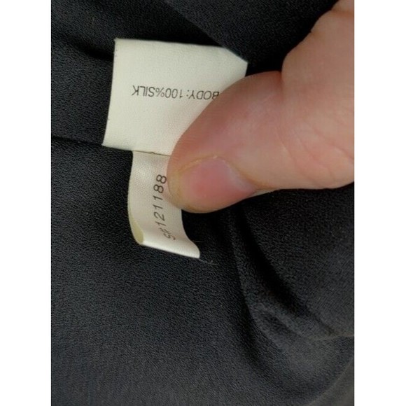 Kay Unger NY Black Tiered Silk Dress Ruffles Ruched Flattering Evening Chic M 10 - Picture 5 of 5